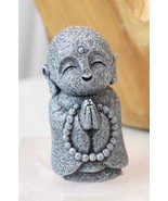 Feng Shui Zen Blissful Japanese Jizo Monk With Prayer Beads Mini Figurin... - $281.97 MXN
