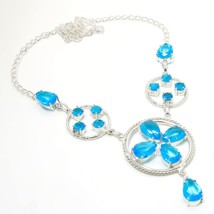 London Blue Topaz Gemstone Handmade Fashion Ethnic Necklace Jewelry 18" SA 2023 - £6.35 GBP