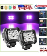 2PCS 4-Inch LED Purple Light Pods - 18W Off-Road Spot Beam for Trucks an... - $719.88 MXN