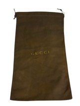 GUCCI Dust Bag  Pull Cord Closure Brown Made in Italy 15 1/2&quot; x 9” - $524.61 MXN