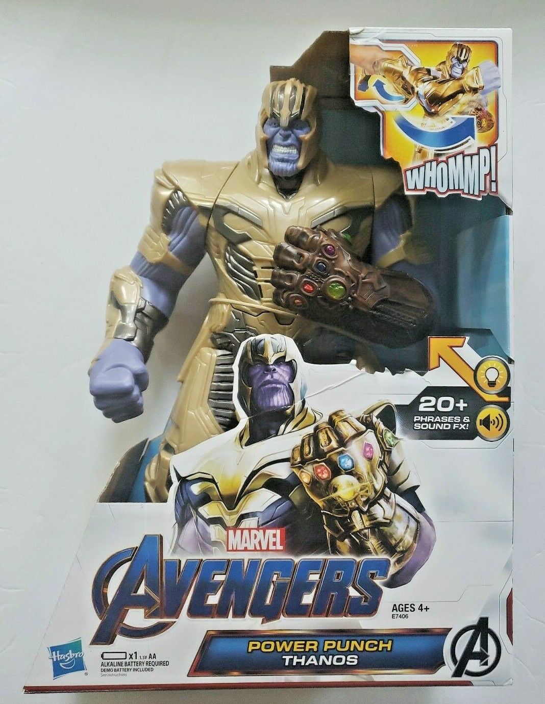 Primary image for Marvel Avengers Endgame Power Punch Thanos Sound & Phrases 13" Figure NEW