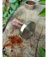 Coffee tamper, 51mm, Multicolored stabilized poplar wood, Stainless stee... - $85.00