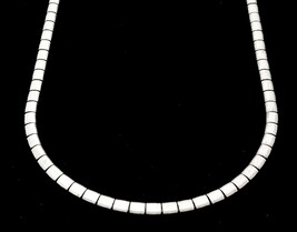 VINTAGE STERLING SILVER DOMED OMEGA CHAIN NECKLACE 4mm 16in 17g MINT CANADA - $35.63 VINTAGE STERLING SILVER DOMED OMEGA CHAIN NECKLACE 4mm 16in 17g MINT CANADA - $35.63
