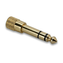 Hosa - GHP-105 - 3.5mm TRS to 1/4&quot; TRS Headphone Adapter - Gold - £7.82 GBP