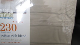 Martha Stewart Full Flat Sheet Beige Taupe Color &quot;Putty&quot; New In Package - £9.10 GBP