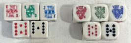 Lot of 10 Poker Game Dice (2 Sets of 5 each, 1 Unbranded, 1 Bicycle Brand) - $14.99