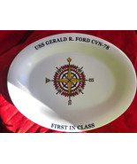 5x USS GERALD R FORD CVN 78 FIRST IN CLASS 12 INCH DINING PLATTER MESS HALL - $98.01