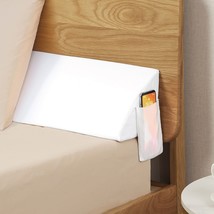 Vekkia King Size Bed Wedge Pillow Mattress for Headboard Gap Filler White - $37.61