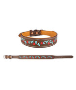 Challenger 100% Cow Leather Floral Embroidered Padded Dog Collar 60BT02 - $39.99