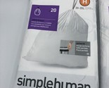 1 Pack Of Simplehuman H Custom Trash Bags 8-9 Lb /  30-35 L White, 20 Ct... - $19.80