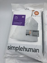 1 Pack Of Simplehuman H Custom Trash Bags 8-9 Lb /  30-35 L White, 20 Ct Total - £15.82 GBP