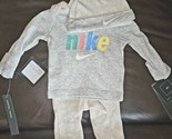 NIKE Infant Preemie Top Footed Pants Beenie Hat Gray Beige Boy Girl 3Pc NWT - $29.21