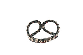 Miss Gummo Womens Rivet 2141212 Headband Black - $59.01