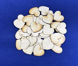 70mm Heart Shaped MDF Blanks (x5) Crafts Tokens Laser Cut FAST SHIPPING USA - $2.96