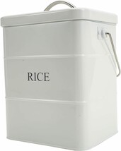 Metal Rice Storage Box, Square Rice Container With Lid And Handle, Seale... - $39.99