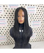 Small Box Braids Lace Closure Handmade Braided Wig For Black Women 24 In... - £118.19 GBP