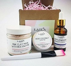 Laila London Clean Beauty Organic Spa, Full Size Beauty Gift Box 100% Natural - £14.45 GBP