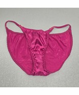 Vintage Pink String Bikini Satin Panty Little Bows Womens Size 5 / Small... - $1,180.61 MXN
