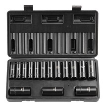 VEVOR Impact Sockets Set 15pcs 6-Point 3/8in Drive Bit Ratchet Tool Kit ... - £38.49 GBP