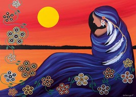 Evening Sun Woman by Betty Albert, Art Print, First Nation, Indigenous Art - $24.99+
