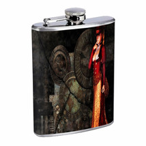 Steampunk Gears Em1 Flask 8oz Stainless Steel Hip Drinking Whiskey - £11.83 GBP