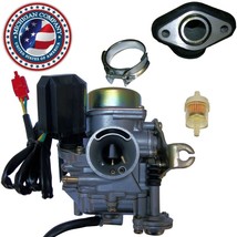 fit 20mm Roketa 50cc 50 Carburetor &amp; Intake Manifold Boot Scooter Moped ... - $34.59