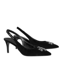 Tory Burch eleanor pave slingback 65mm in Perfect Black - size 6.5 - £97.71 GBP