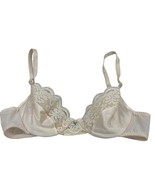 Maidenform 7387 Chantilly Lace Underwire Bra 36A Beige Nylon &amp; Spandex V... - $533.07 MXN