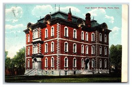 High School Building Paola Kansas KS Fancy Cancel DB Postcard V12 - £2.30 GBP