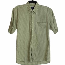 Polo Ralph Lauren Size 15.5-33  Dress Shirt Green White Check Mens SS - $19.79