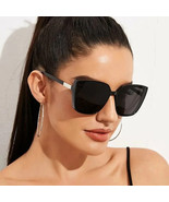 Gafas De Sol Plástico Forma Ojo Gato Mujer Anteojos Sol Gran Tamaño Marc... - £13.39 GBP