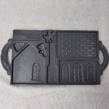 Vintage John Wright Cast Iron Gingerbread House Mold 2 Sided 1985 Made I... - $39.59