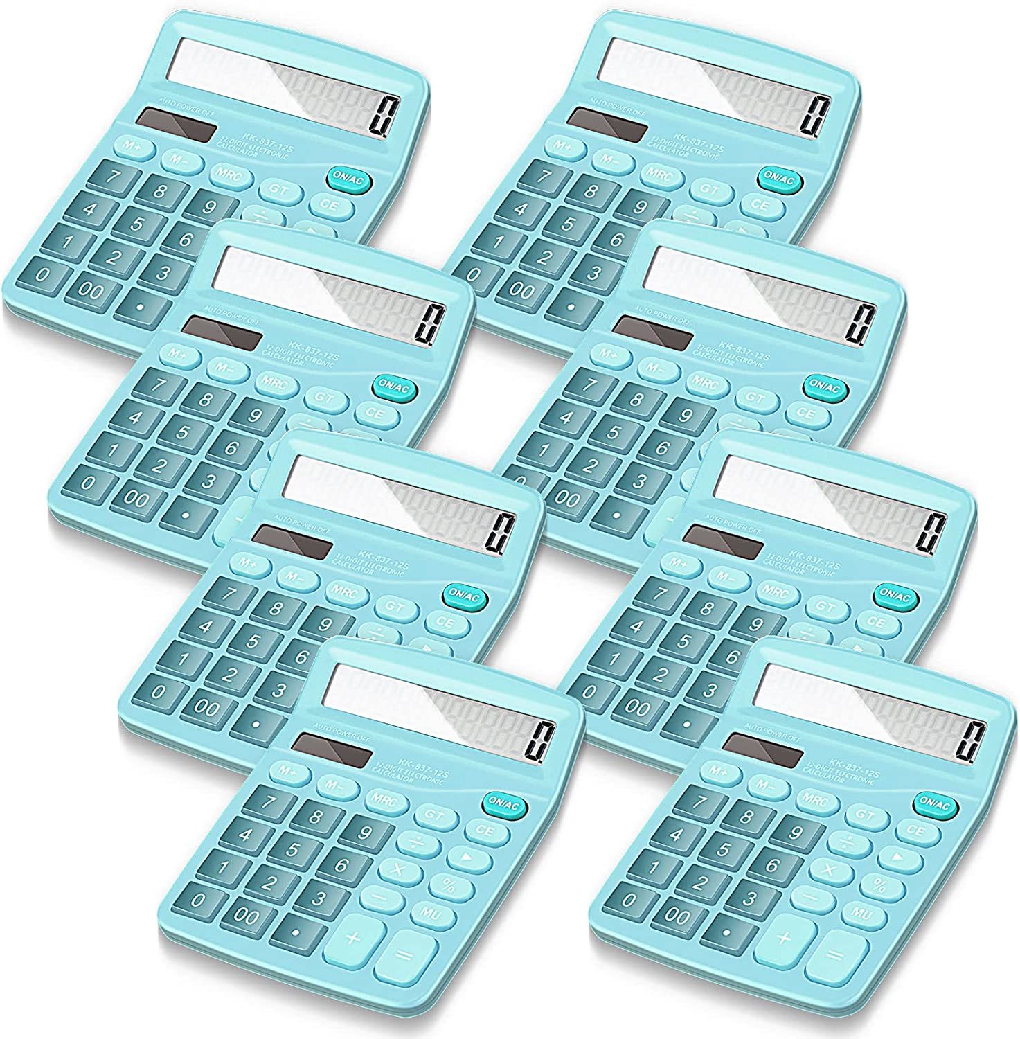 Konohan 8 Pieces 12-Digit Calculator, Solar Basic Desktop Calculator Large - $35.99