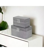 Set of Two Gray Wooden Boxes - $165.72 CAD
