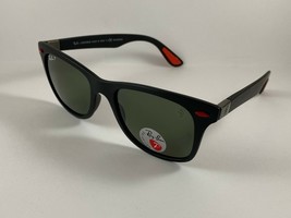 NEW RAY BAN RB4195M/602/71 Ferrari Wayfarer Black Grey Polarized Lens It... - $2,800.42 MXN