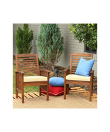 Set of 2 Acacia Patio Chairs with Cushions Dark Brown - 18 x 26 x 29 in. - $711.15 CAD