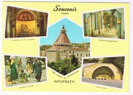Holy Land Postcard Nazareth Multi View Annunciation Market Mary&#39;s Well - £2.32 GBP