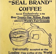 Chase Sandborn Seal Brand Coffee 1894 Advertisement Victorian Beverage 4 ADBN1f - $14.99