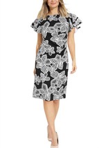 Joseph Ribkoff floral print sheath dress in Black/Multi - size 10 - £115.88 GBP