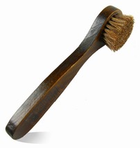 Brown HORSEHAIR Polish APPLICATOR BRUSH 1 1/4&quot; rOund dauber shoes boots ... - £17.32 GBP