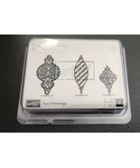 Stampin&#39; Up! Retired Tree Trimmings Set 4 Rubber Stamps Wood Christmas NEW  - $16.44 CAD