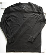 GALAXY by HARVIC Men&#39;s Black Waffle Knit Thermal Shirt Long Sleeve L - C... - $17.46 CAD