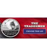 RED SEAL TOBACCO METAL TIN LID TRADESMEN ALWAYS BUILDING TOMORROW CONSTR... - $8.99