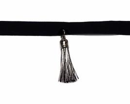 Mia Jewel Shop Tassel Fringe Solid Color Silk Thread Dangle Black Velvet Ribbon  - £9.37 GBP+
