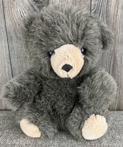 Vintage 1980s Brown Furry Teddy Bear Plush Cuddle Wit Stuffed Animal 10 Inch - £25.31 GBP