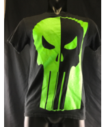 Disney Marvel Neon Green Punisher Tshirt Mens Size S Skater Punk KG - $13.88 CAD