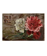Good Luck Swastika Ancient Cross Embossed Postcard Early 1900s Floral Ca... - £14.91 GBP