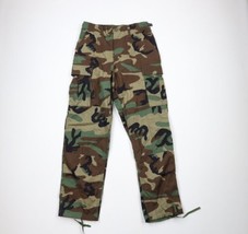Vtg Y2K 2000 Military Mens Small Hot Weather Woodland Camouflage Cargo Pants USA - £46.47 GBP