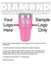 ENGRAVED Custom Personalized Name/Logo 30oz Stainless Steel Tumbler Pink Gift! - £18.99 GBP
