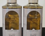 ALL NEW 2-Pack Fresh Coconut &amp; Cotton Shower Gel 10 oz Bath &amp; Body Works - £22.85 GBP